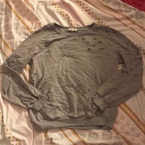 Distressed sweatshirt